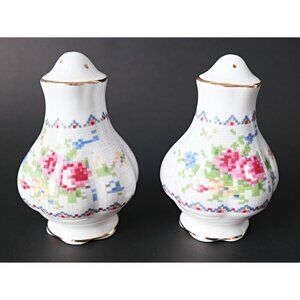 Vintage Royal Albert Petit Point Salt and Pepper